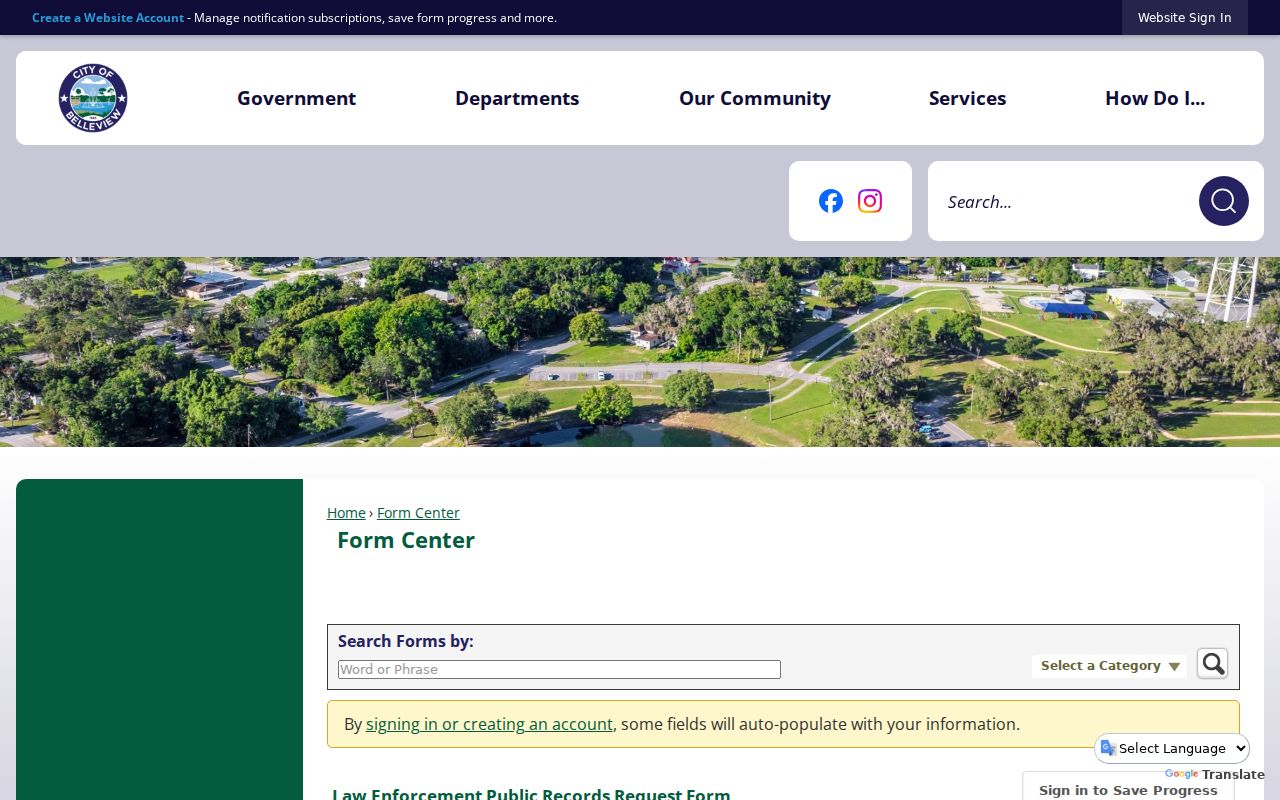 Belleview criminal history public records request form