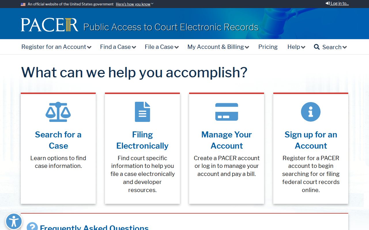 Marion County criminal history federal PACER court search